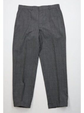 Vintage 70s Streetwear Mens 32x28 Wool Knit Cuffed Straight Leg Chino Pants USA
